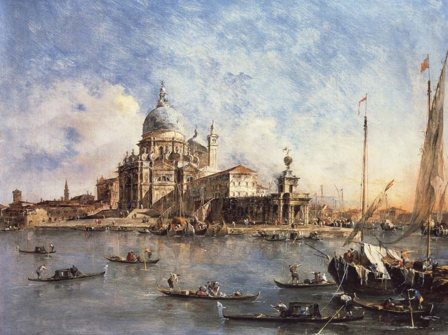 Francesco Guardi Venice The Punta della Dogana with S.Maria della Salute